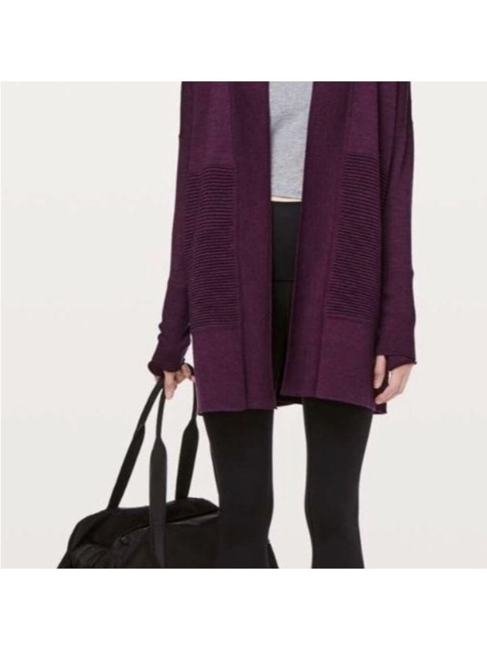 Lululemon Athletica Purple Open-Front Cardigan